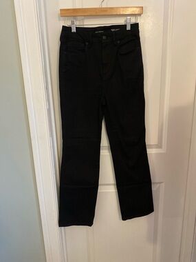 Good American Black Good Curve Super High Rise Straight Leg Jeans
